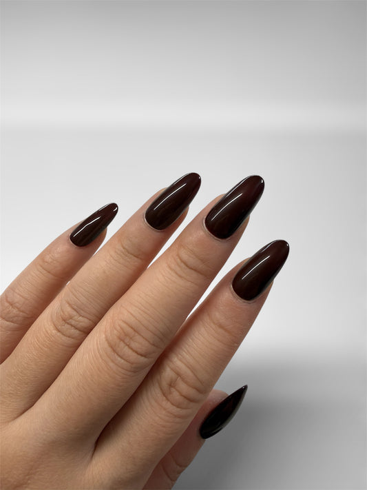Brown Red Nail Set
